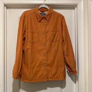 Woolrich Women’s Tumbleweed Fleece Lined Corduroy Beater Jacket Large Pumpkin